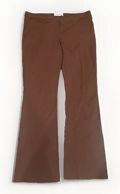 Callas Milano Jules Brown Stretch Flare Pants Size 48 IT US 12 Luxury Crepe